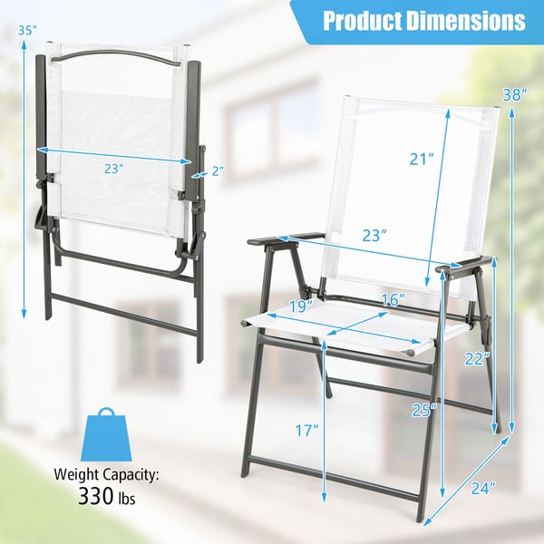 Patio Folding Chair Set, 61×58×97 cm, Harmaa , Star
