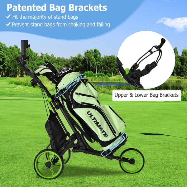 Golfkärry, 121×70×99 cm-45 tuumaa, Vihreä , Star