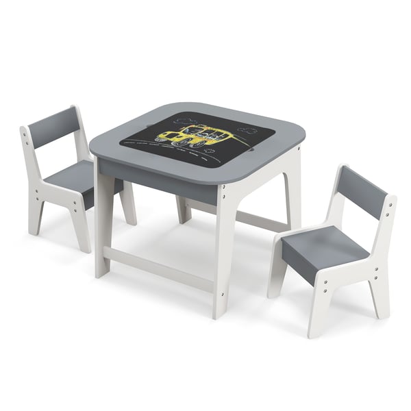 Barnbord och stolar set, 61×61×50 cm, Grå , Star