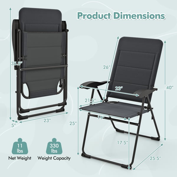 Udendørs foldestol til terrasse, 71×58×102 cm, grå , Star