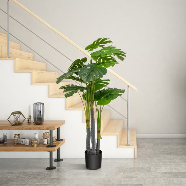 Kunstig træ, 47,5", Grøn - materiale: peva, pe, plastik, cement , Star