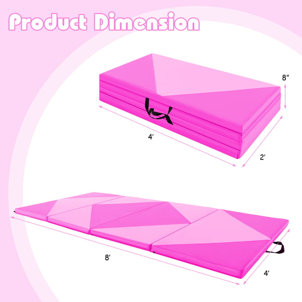 Gymnastikmåtte, 243,8x121,9x5,1 cm, Pink , Star