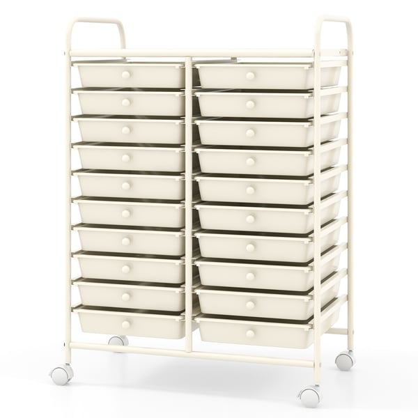 Säilytyskärry, 20 laatikkoa, 64×38×86 cm, Beige , Star