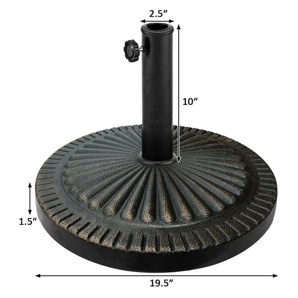 Parasolbase, 50×4×25 cm, Bronze , Star