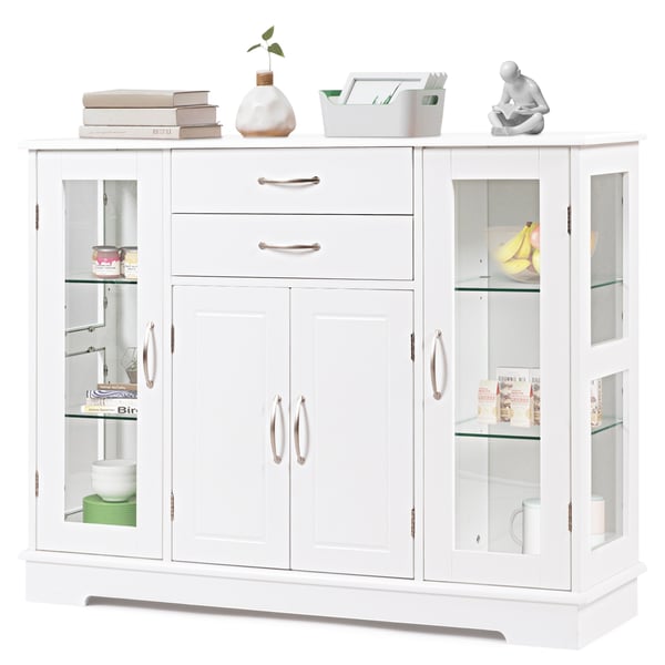 Buffet-hylly, 107x30x82 cm, Valkoinen/Harmaa , Star