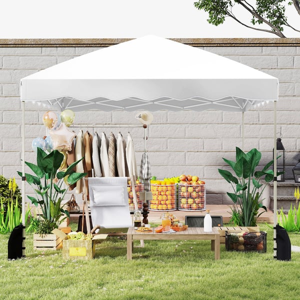 Telthalstelt, Foldbar 25×25 cmFod Pop op Telthalstelt med Hjulet Taske, 25×25×22 cm, Hvid , Star