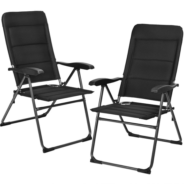 Udendørs sammenklappelige terrassestole, 71x58x102 cm, Sort , Star