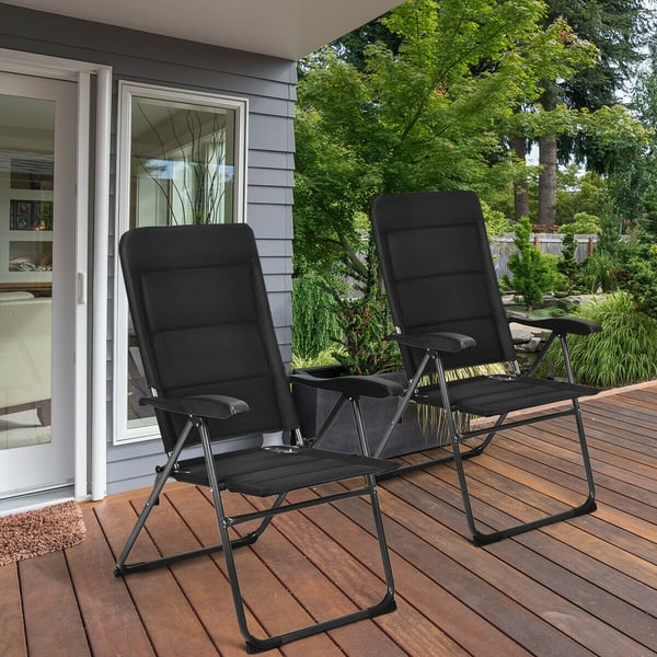Udendørs sammenklappelige terrassestole, 71x58x102 cm, Sort , Star