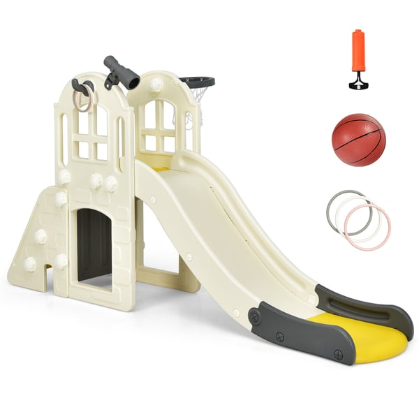 Rutsjebane med Basketballkurv, 190.5x83.82x99.06 cm, Gul , Star