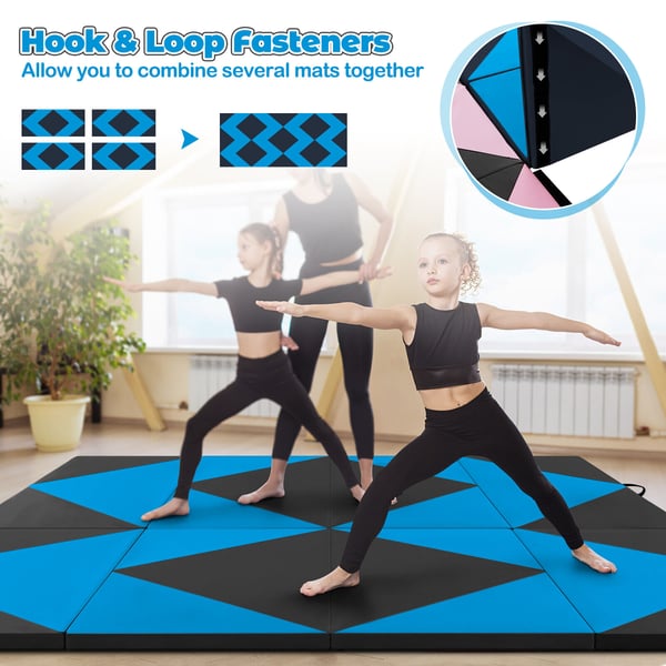 Gymnastikmåtte, 240x117x5 cm, Blå , Star