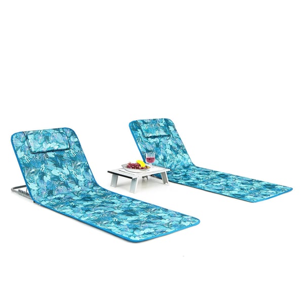 Strandstolmåttesæt, 151x55.5x27-47 cm, Blå , Star