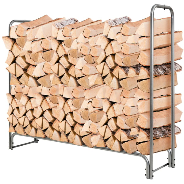 Brændeklodsopbevaring, 8'x1.2'x4', Sort , Star