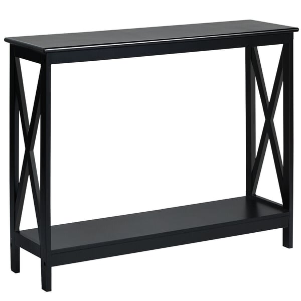 Konsolbord med förvaringshylla, 100x30x80 cm, Svart , Star