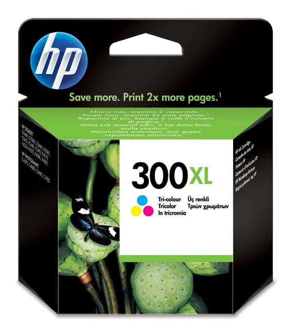HP 300XL High Yield Tri-color Original Ink Cartridge bläckpatroner 1 styck Hög (XL) avkastning Cyan, Magenta, Gul