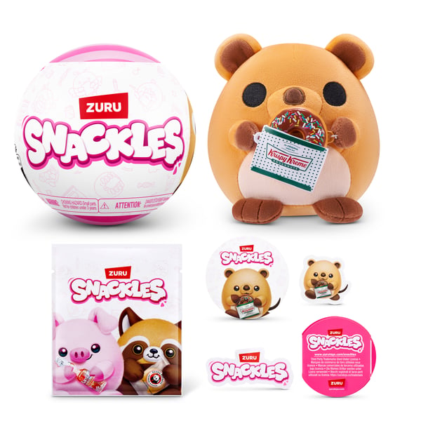 Snackles licenseret serie 3 12 cm plysdyr