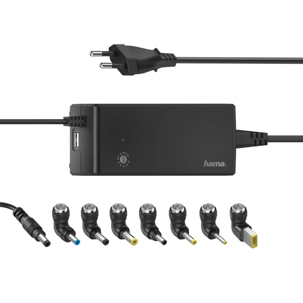 Hama 00200004 oplader til mobil enhed Laptop Sort Vekselstrøm Indendørs