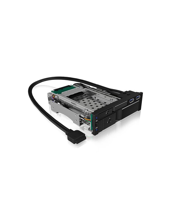 ICY BOX IB-174SSK-U 13,3 cm (5.25") Opbevaring drev bakke Sort