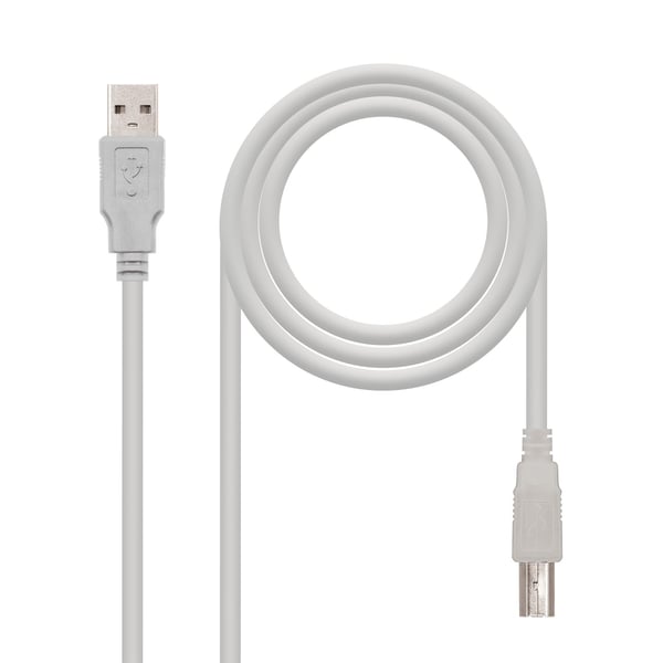 Nanocable 10.01.0102 USB-kablar USB 2.0 1 m USB A USB B Beige