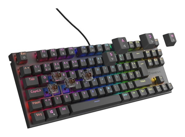 natec Gaming-näppäimistö Thor 303 TKL ruskea langallinen De - Näppäimistö