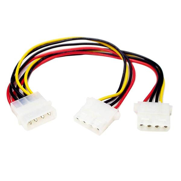 StarTech.com Y-kabel 4-pin Molex-stik - Molex-splitter IDE-strømkabel - 2 x LP4 intern - Strømkab