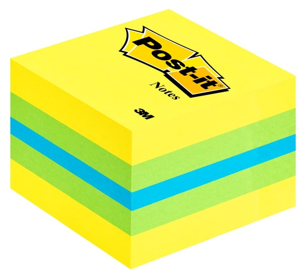 3M Post-it 2051L selvklæbende huskeseddel Firkant Blå, Grøn, Turkis, Gul 400 ark