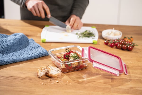 Tefal MasterSeal N10414 Neliö Laatikko 0,8 L Läpinäkyvä, Punainen 1 kpl