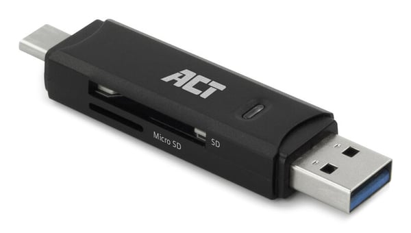 ACT AC6375 kortlæser USB 3.2 Gen 1 (3.1 Gen 1) Sort