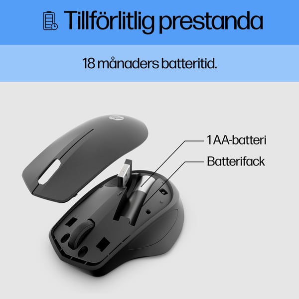 HP 280 Tyst Svart Trådlös Mus (19U64AA)