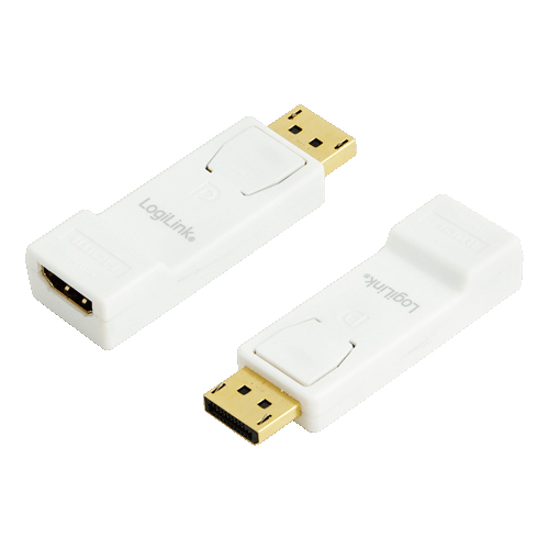 LogiLink CV0057 kabel kønsskifter DisplayPort HDMI Hvid, Gul