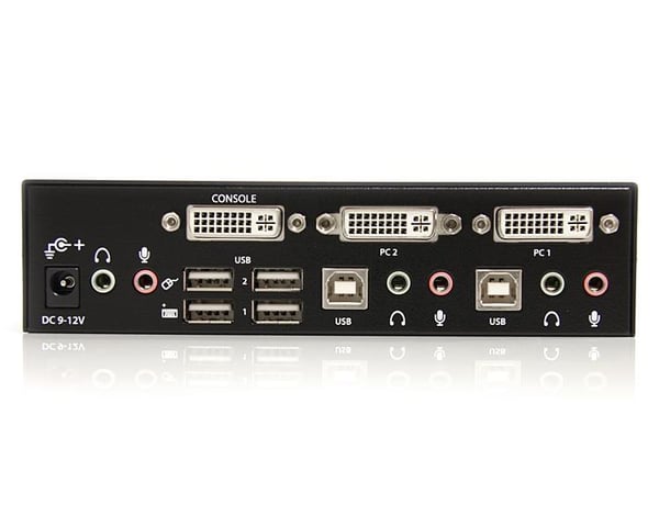 StarTech.com DVI USB KVM-switch med 2 portar, audio och USB 2.0-hubb
