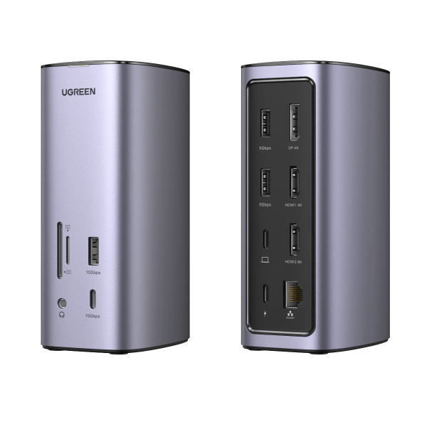 Ugreen USB-C Docking Station 12-in-1 Kabel Silver Ugreen USB-C Docking Station 12-in-1 Kabel Silver