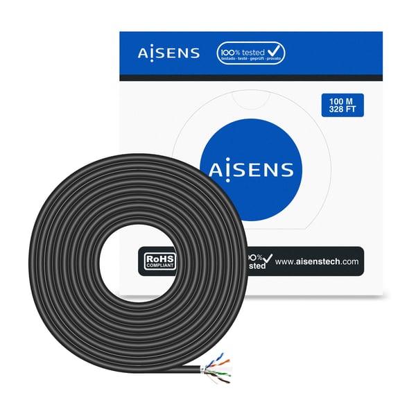 AISENS A135-0673 netværkskabel Sort 100 m Cat6 F/UTP (FTP)
