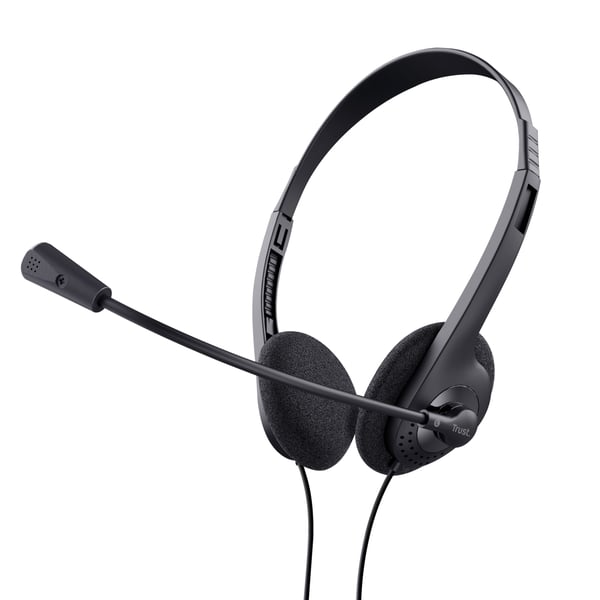 Trust 24659 hovedtelefoner/headset Ledningsført Opkald/musik Sort