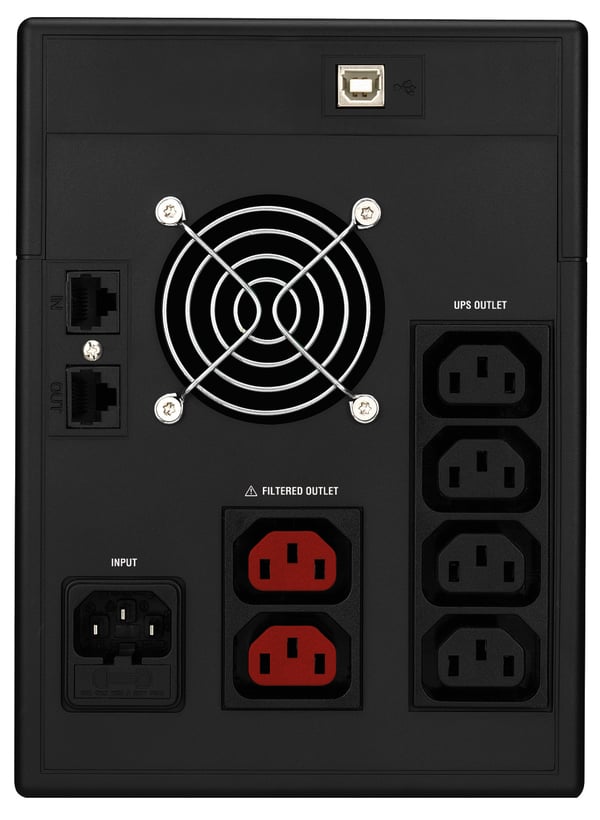 Nilox Premium Line Interactive Sinewave 3.000 UPS-enhed Interaktivt indgangsstik 3 kVA 2100 W 4 AC stikkontakt(er)