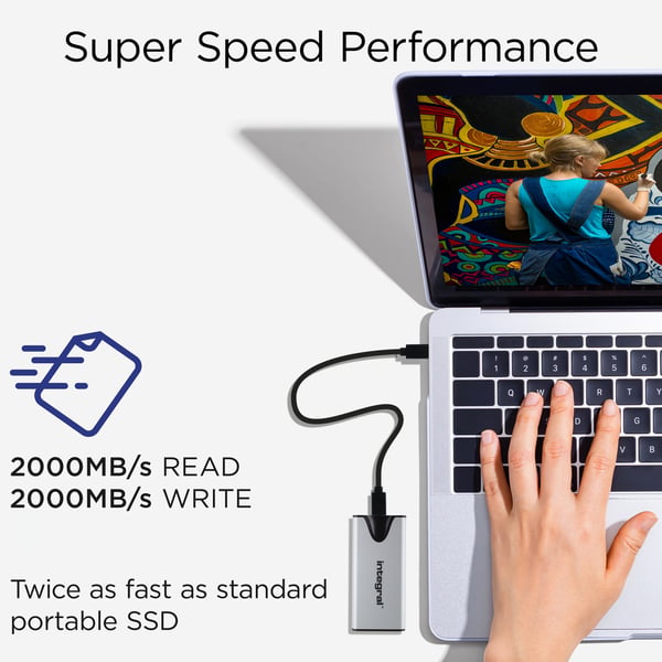 Integral SlimXpress Pro INSSD500GPORT3.2SLIMXS ulkoinen SSD 500 GB USB 3.2 Gen 2x2