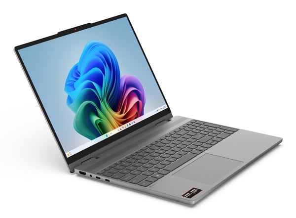 Lenovo IdeaPad 5 2-in-1 15AGP11 Copilot+ PC AMD Ryzen AI 5 430 Hybrid (2-i-1) 38,9 cm (15.3") Berøringsskærm WUXGA 16 GB DDR5-SDRAM 512 GB SSD Wi-Fi 7 (802.11be) Windows 11 Home Tysk Grå