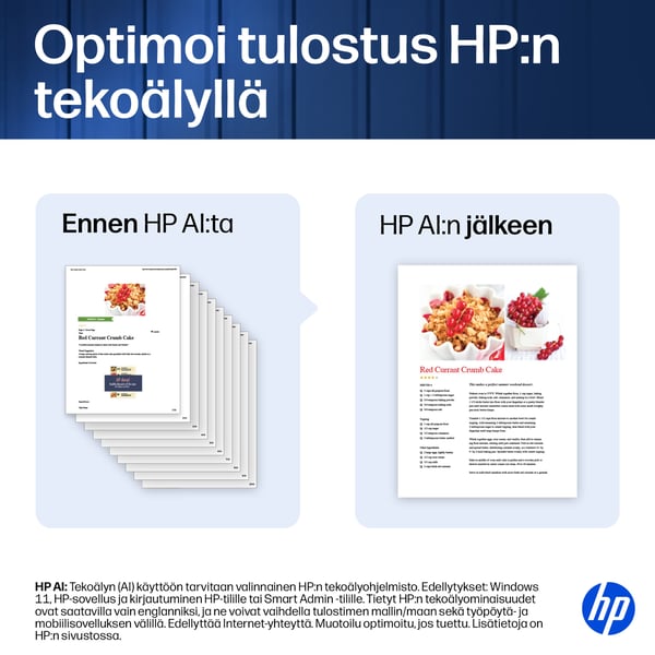 HP Smart Tank 5115 Langaton All-in-One Väri Tulostin, Up to 2 Years of ink included; Two-sided printing; Copier, Scanner
