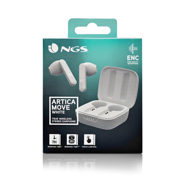 NGS ARTICA MOVE Headset Trådlös I öra Samtal/musik Bluetooth Vit