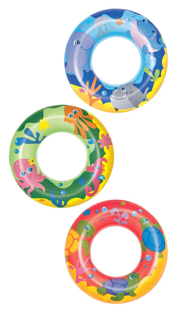 Bestway 36113 pool- och badmadrass Blå, Orange, Gul Mönstrad Vinyl Badring