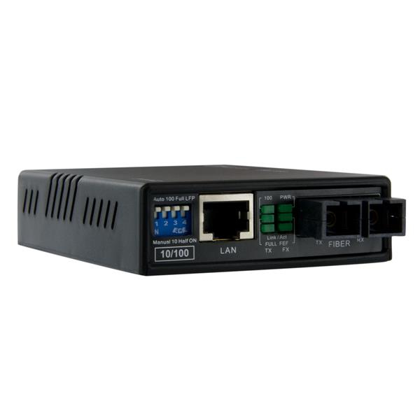 StarTech.com MCM110SC2 mediakonverterare för nätverk 100 Mbit/s 1310 nm Flerläge Svart