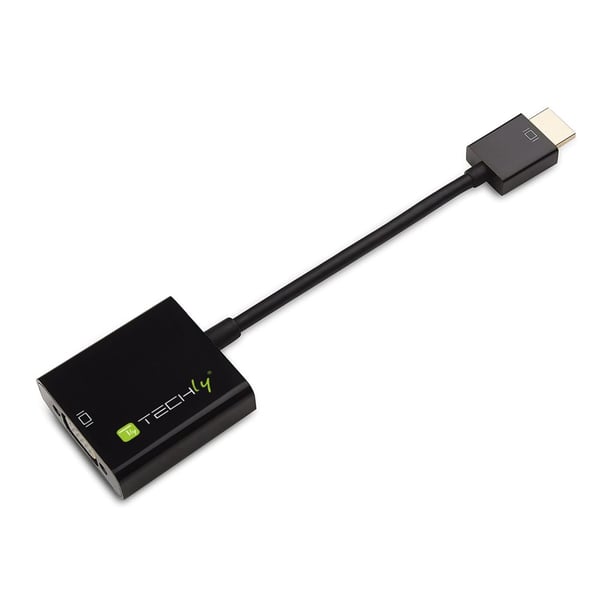 Techly IDATA HDMI-VGA4 videokaapeli-adapteri VGA (D-Sub) HDMI Type C (Mini) Musta