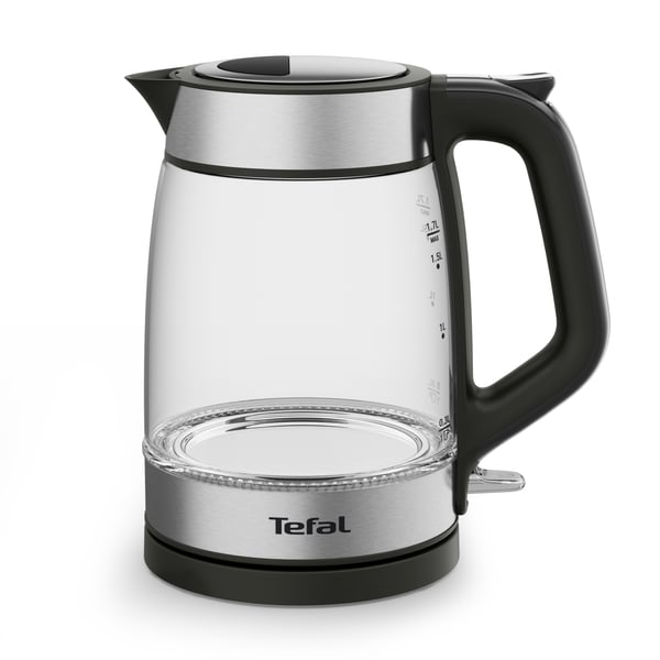 Tefal Glass Kettle KI605830 vattenkokare 1,7 l 2200 W Svart, Silver, Transparent