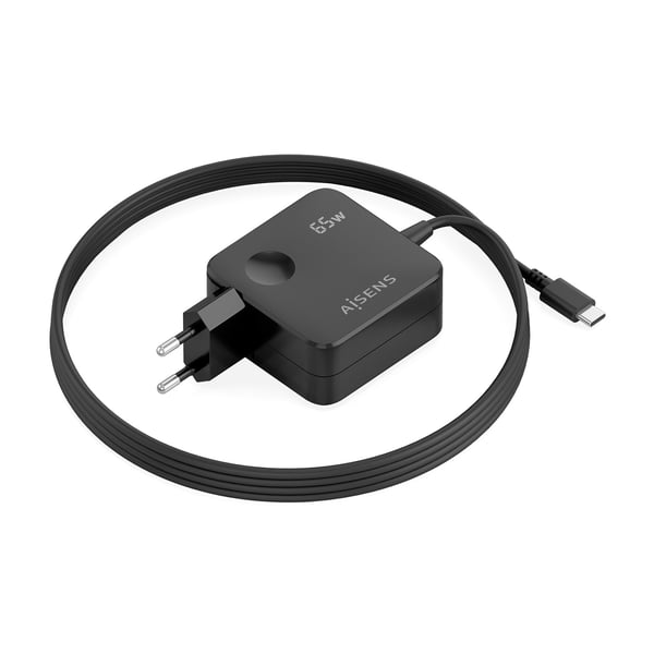 AISENS ASCH-1PD65WL85-BK mobiililaitteen laturi Matkapuhelin, Älypuhelin, Digitaalikamera, Universaali, Tabletti Musta AC Pikalataus Sisätila