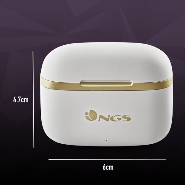 NGS ARTICA TROPHY Kuulokkeet Langaton In-ear Puhelut/Musiikki USB Type-C Bluetooth Kulta, Valkoinen