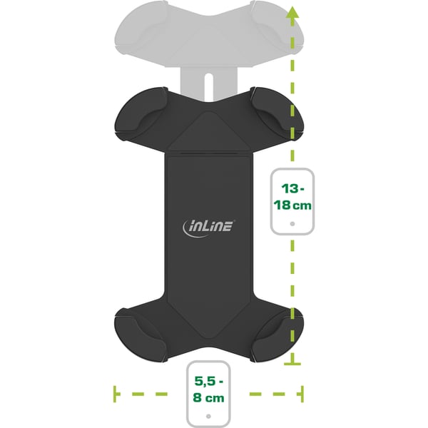 InLine 23156F holder Passiv holder Mobiltelefon/Smartphone, Navigator Sort