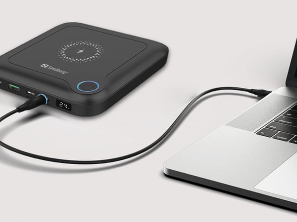 Sandberg 421-46 powerbank Lithium-Ion (Li-Ion) 25000 mAh Trådløs opladning Sort
