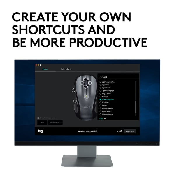 Logitech M510 datormöss Högerhand RF Trådlös laser 1000 DPI