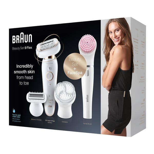 Braun Silk-épil 9 Flex 9100 BS 40 pincetter Guld, Hvid