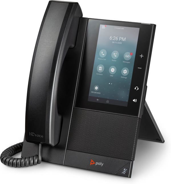 HP Poly CCX 500 Business Media Phone med öppen SIP och PoE-aktiverad