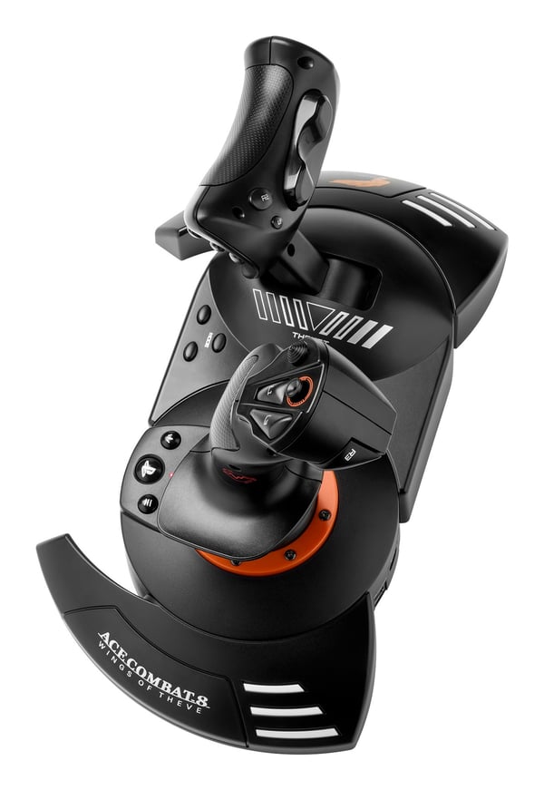 Thrustmaster T.FLIGHT HOTAS NEO ACE COMBAT 8 Wings of Theve Edition Sort, Rød USB Flightstick Digital PC, PlayStation 4, PlayStation 5